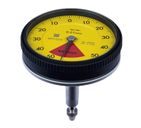 Индикатор часового типа, тип ISO, конструкция с задним плунжером, один оборот, ударопрочный, 1 мм, 0,01 мм (2960A)
