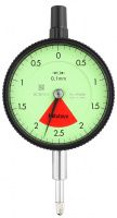 Индикатор часового типа, плоская задняя часть, тип ISO, один оборот, ударопрочный, 4 мм, 0,01 мм (2928AB)