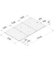 Специальная базовая пластина 970 x 1740 x 15 CRYSTA-Apex S 9166/9168 (K551193)