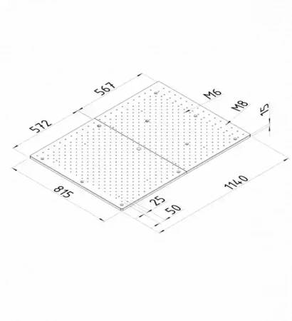 Специальная базовая пластина 815 x 1140 x 15 CRYSTA-Apex S 7106 (K551191)
