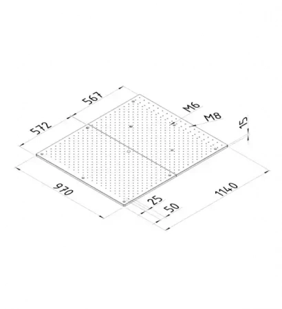 Специальная базовая пластина 970 x 1140 x 15 CRYSTA-Apex V 9106/9108 (K551192)