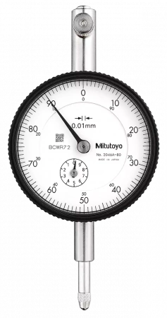 Индикатор часового типа, с задним креплением, тип ISO, с удержанием пикового значения, 10 мм, 0,01 мм (2046A-80)