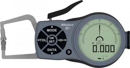 Внешний цифровой штангенциркуль 0-10 мм, 0,005 мм, D=6 мм диск (209-931)