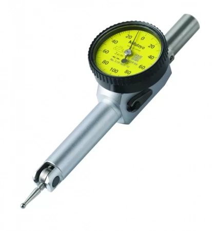 Индикатор часового типа, карманного типа, полный комплект, 0,2 мм, 0,002 мм, стержень D=4/8 мм, щупы, стержень, поворотный зажим (513-503-10T)