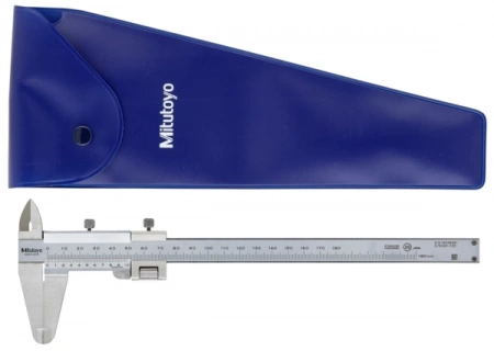 Штангенциркуль с нониусом, точная регулировка 0-180 мм, 0,02 мм, метрический (532-102)