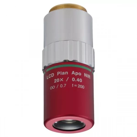 Объектив LCD Plan Apo NIR 20X(t0.7) для наблюдения в светлом поле в ближнем инфракрасном диапазоне с компенсацией покровного стекла (378-821-16)